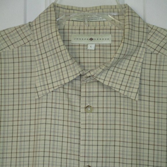Joseph Abboud Mens L/S Cream Cotton Button Down Dress Shirt NWOT - Size 16.5/36 - Picture 1 of 3